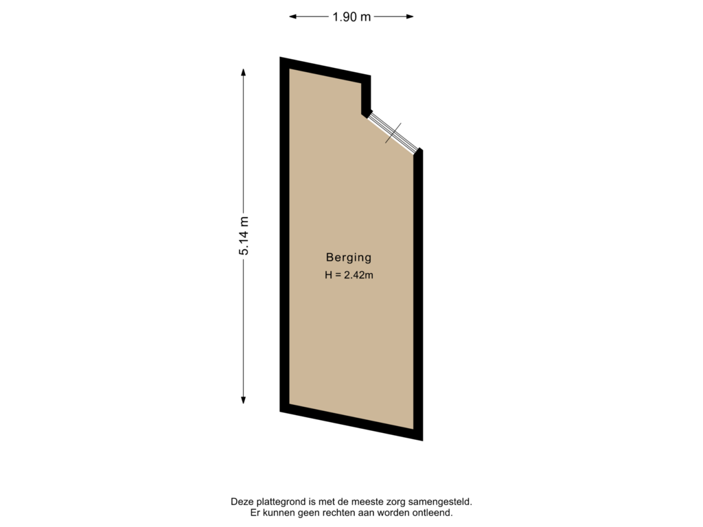 Bekijk plattegrond van Berging van Groot Hertoginnelaan 6-C