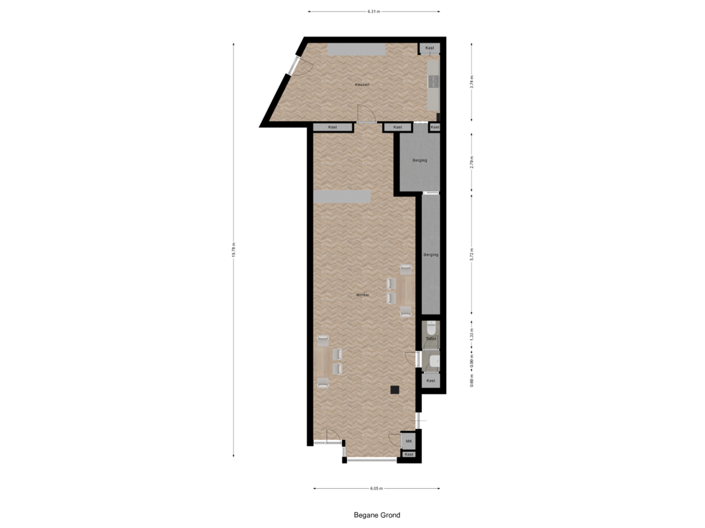 Bekijk plattegrond van Begane Grond van Scheldestraat 66