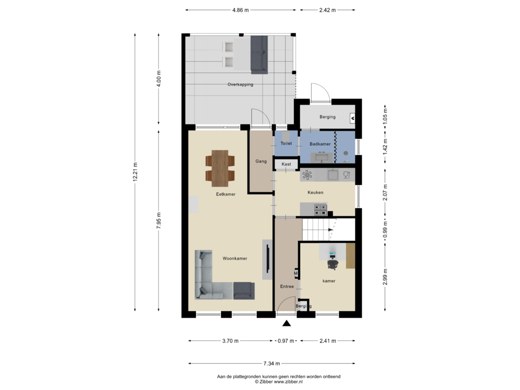 Bekijk plattegrond van Begane grond van Grensweg 25