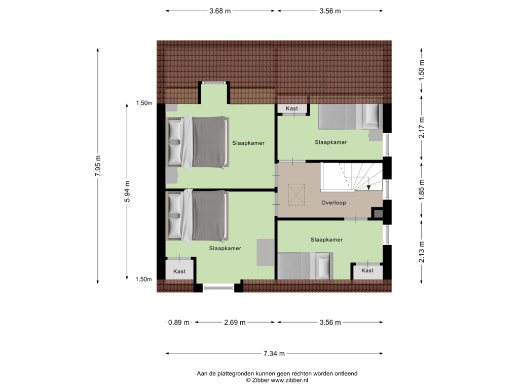 Bekijk plattegrond van Eerste verdieping van Grensweg 25