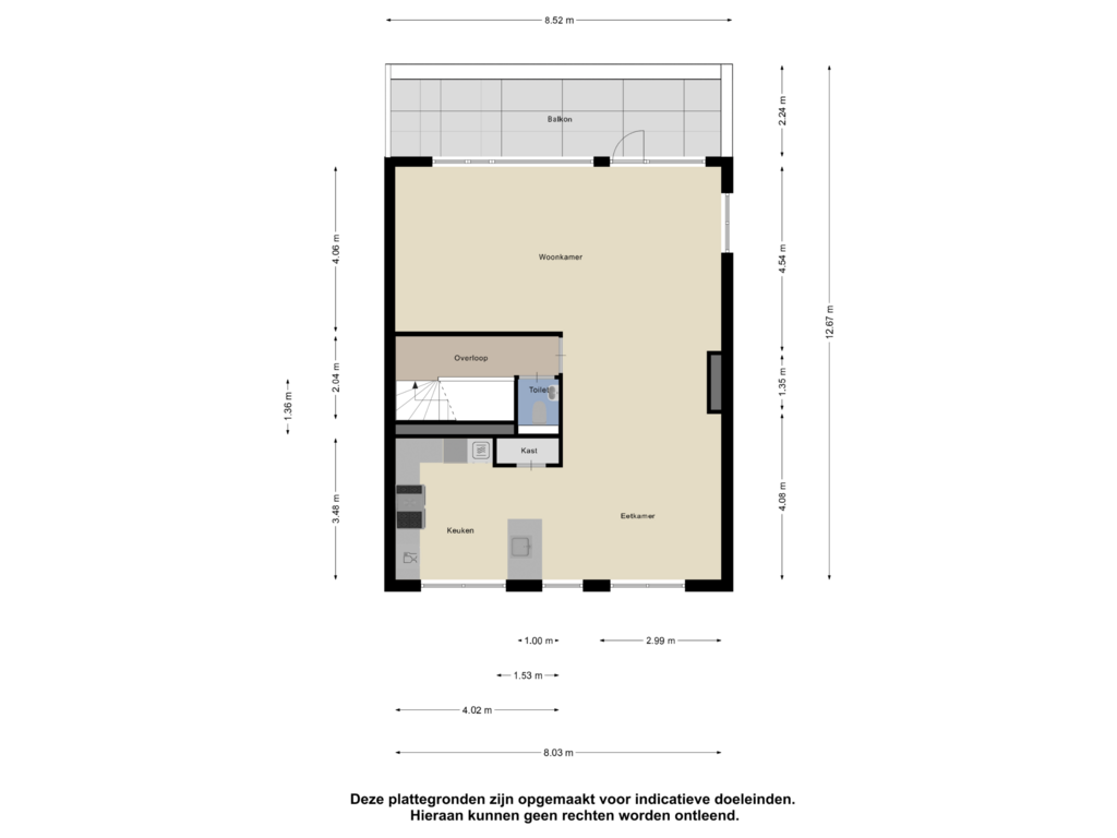 View floorplan of Eerste Verdieping of Zonnestein 300