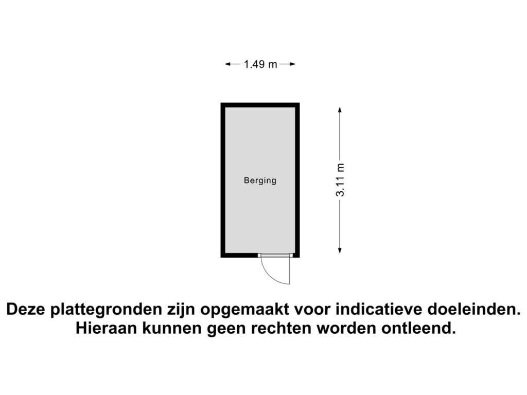 View floorplan of Berging of Zonnestein 300