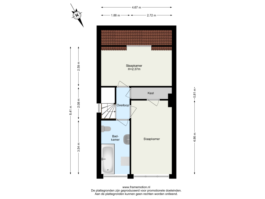 Bekijk plattegrond van Verdieping 2 van Schout van Groenewegenstraat 69-C