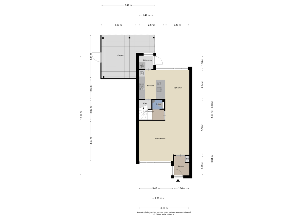 Bekijk plattegrond van Begane Grond van Het Struweel 1