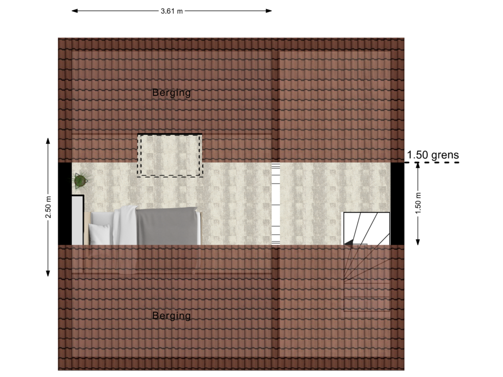 Bekijk plattegrond van 2de etage van Prof. Snelliusweg 18