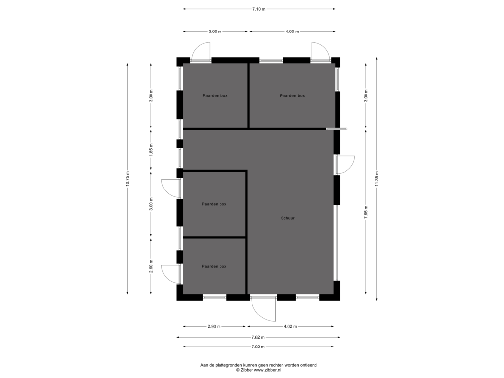 View floorplan of Schuur of Engelanderweg 19