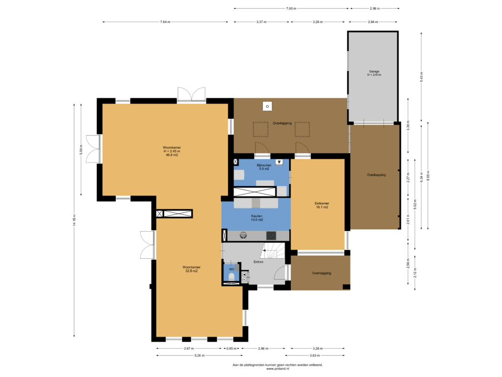 View floorplan of Begane Grond of Blauwe Reiger 5