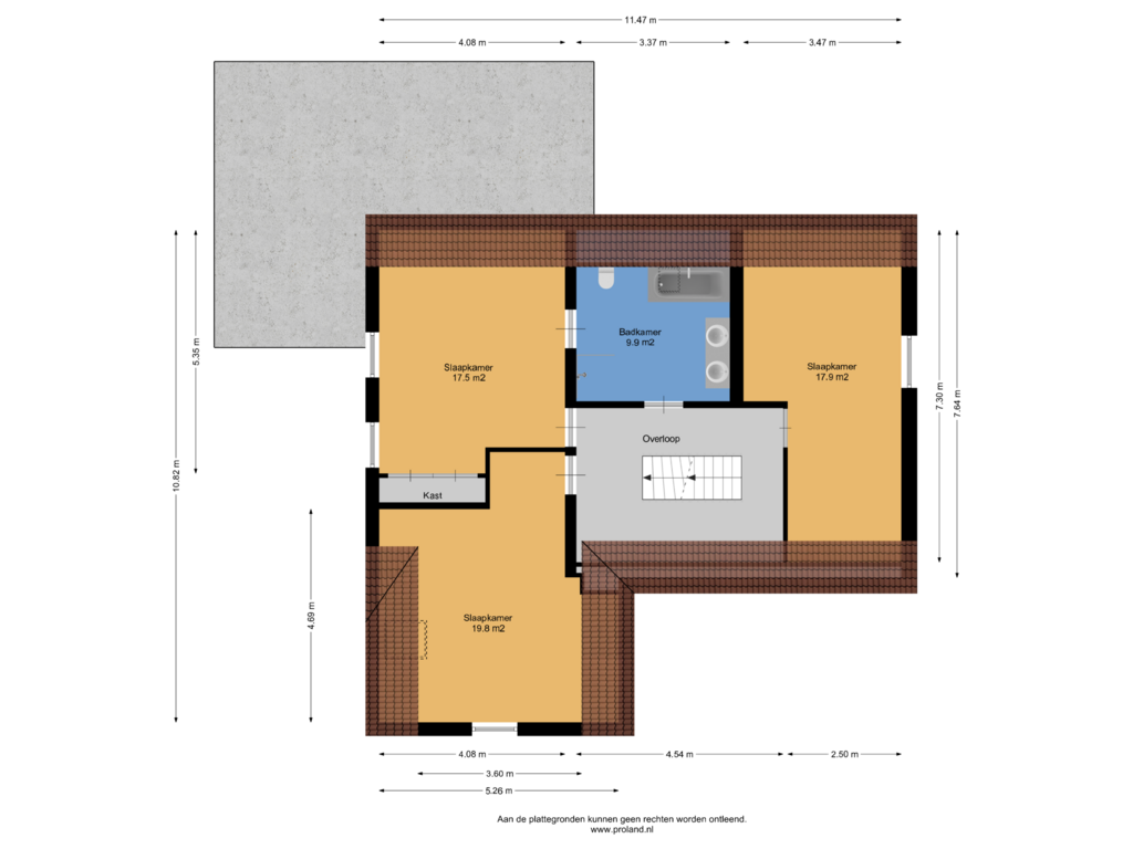 View floorplan of 1e Verdieping of Blauwe Reiger 5