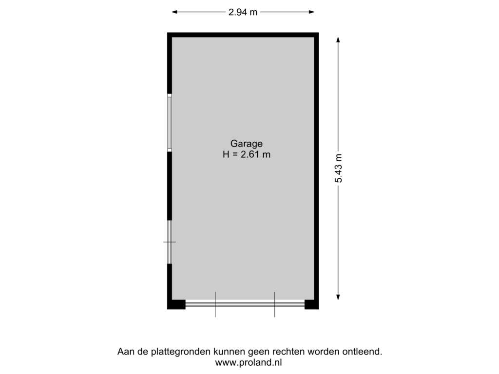 View floorplan of Garage of Blauwe Reiger 5