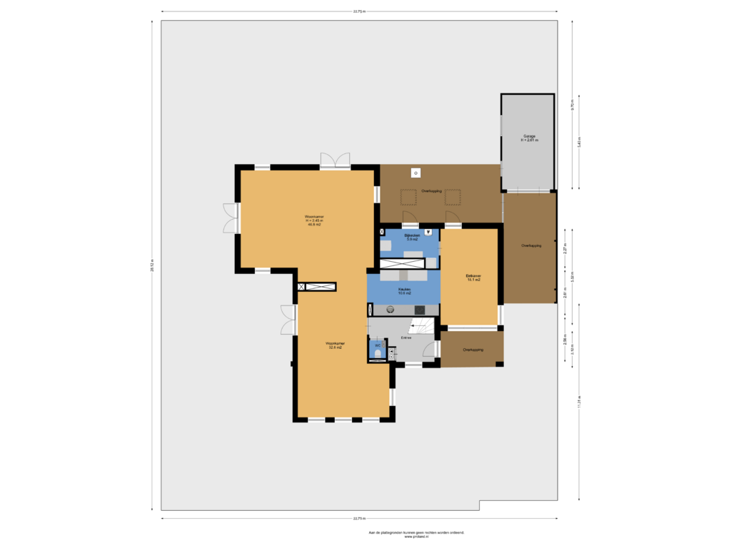 View floorplan of Begane Grond Met Kavel of Blauwe Reiger 5