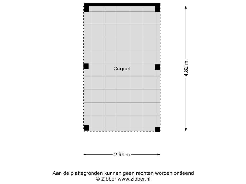 Bekijk plattegrond van Carport van Bouwmeestershoeve 316