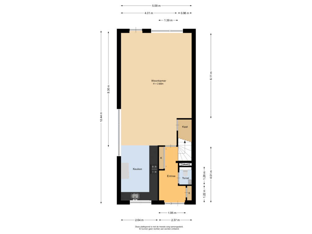 Bekijk plattegrond van Begane grond van Doggersbanklaan 28