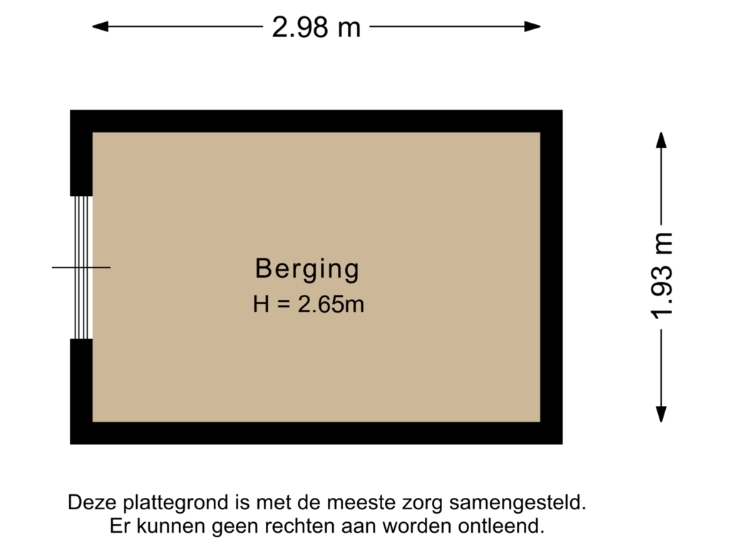 Bekijk plattegrond van Berging van Doggersbanklaan 28