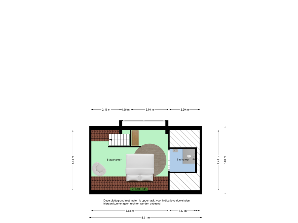 Bekijk plattegrond van Third floor van Weststraat 45