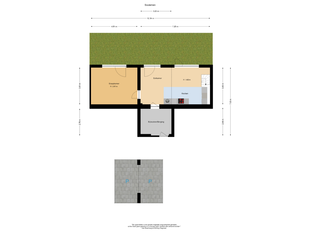 Bekijk plattegrond van Souterrain van Kruitmolen 40