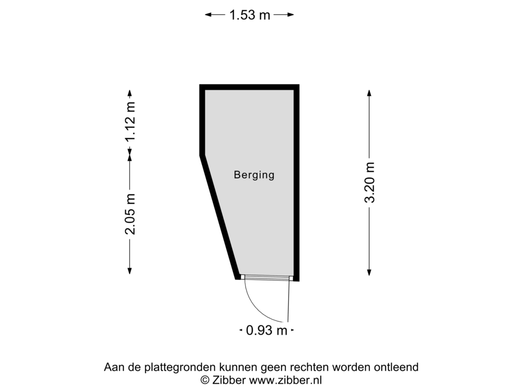 Bekijk plattegrond van Berging van Stationsstraat 11-B