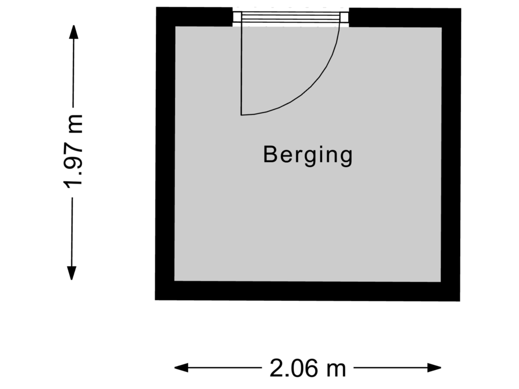 View floorplan of Berging of Hazepad 43