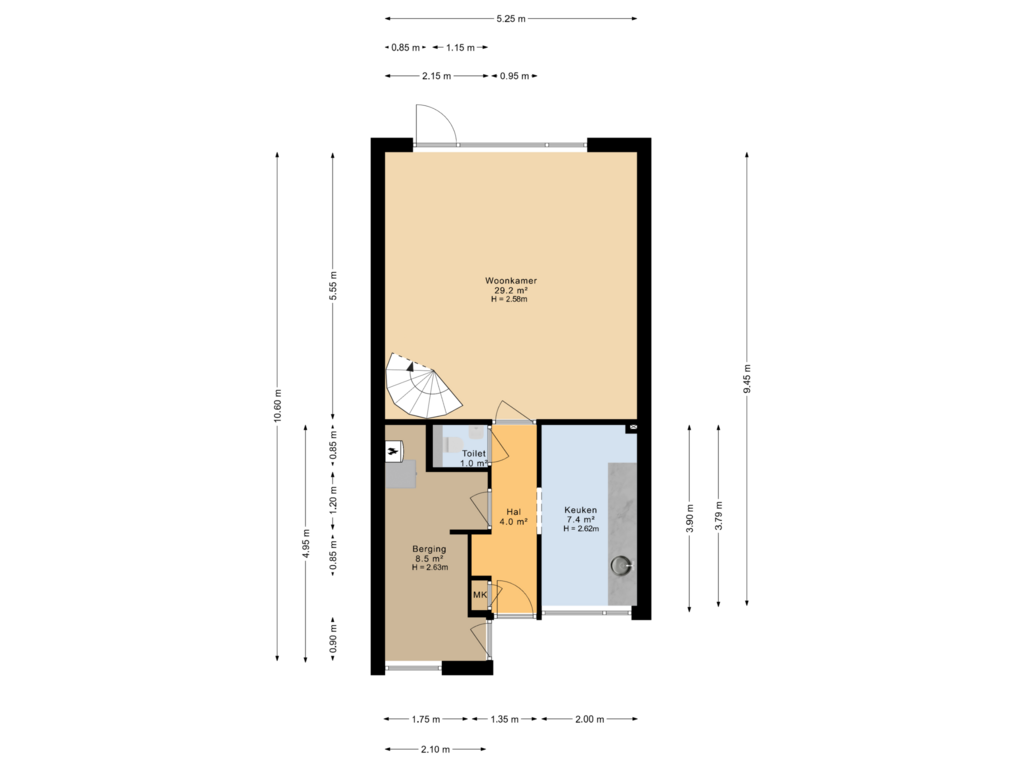 Bekijk plattegrond van Begane grond van de Anjen 51