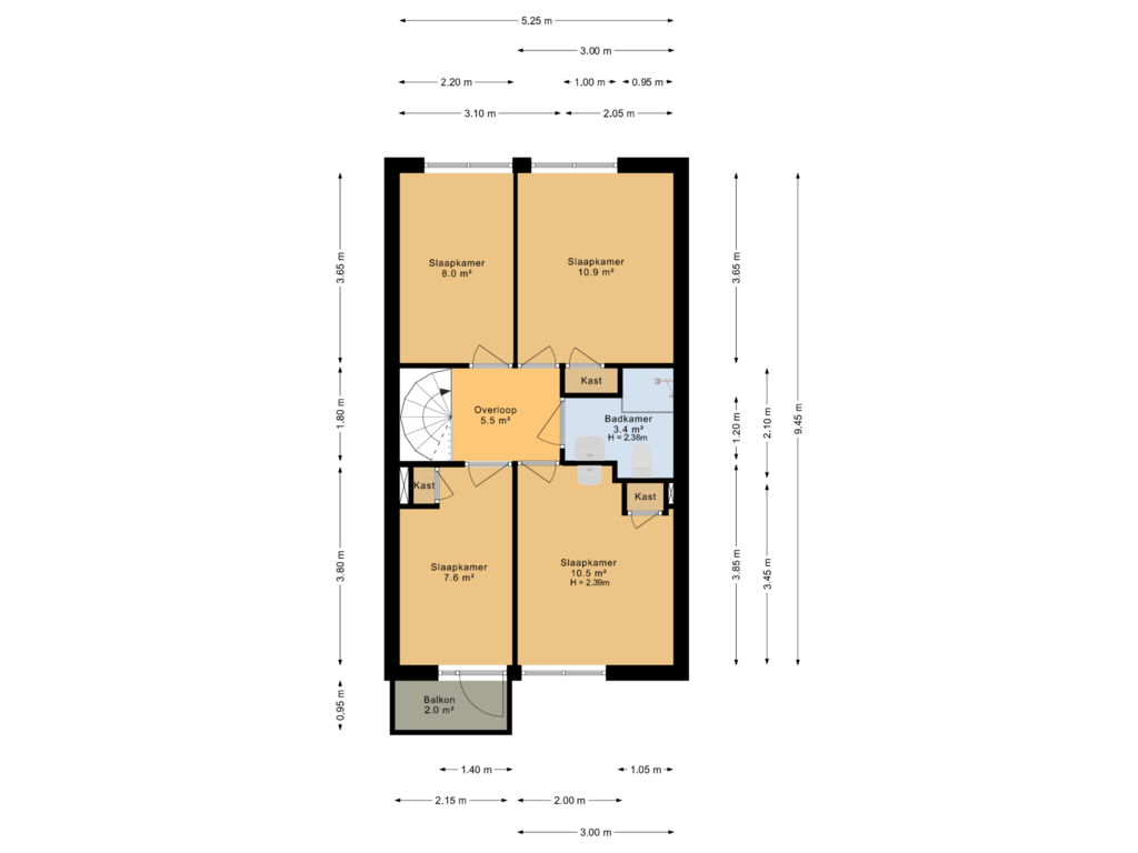 Bekijk plattegrond van 1e verdieping van de Anjen 51