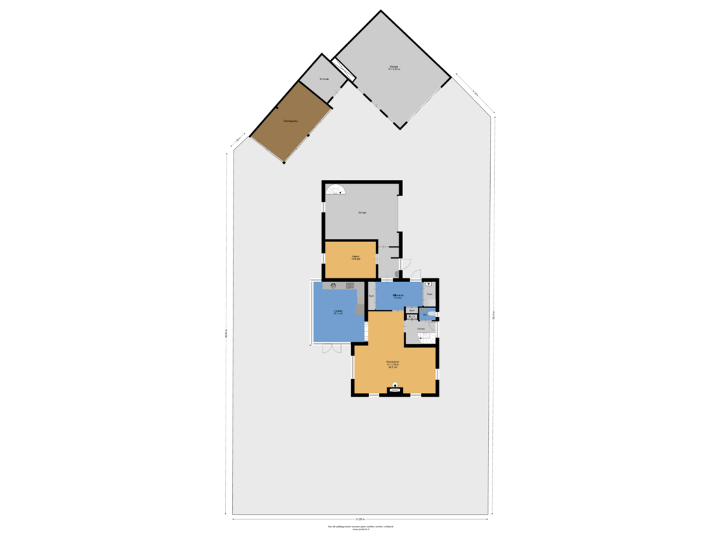 Bekijk plattegrond van Begane Grond Met Kavel van Bosmanstraat 22