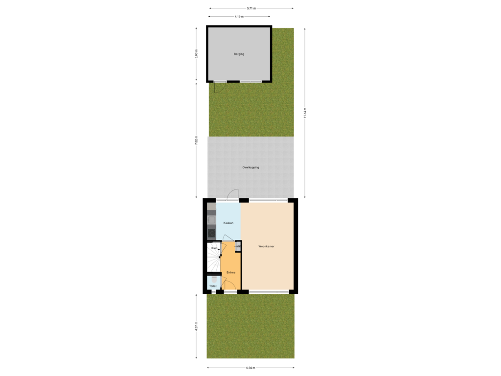 Bekijk plattegrond van Situatie van Kievitlaan 19