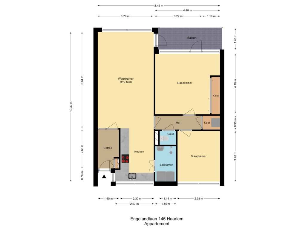 View floorplan of Appartement of Engelandlaan 146