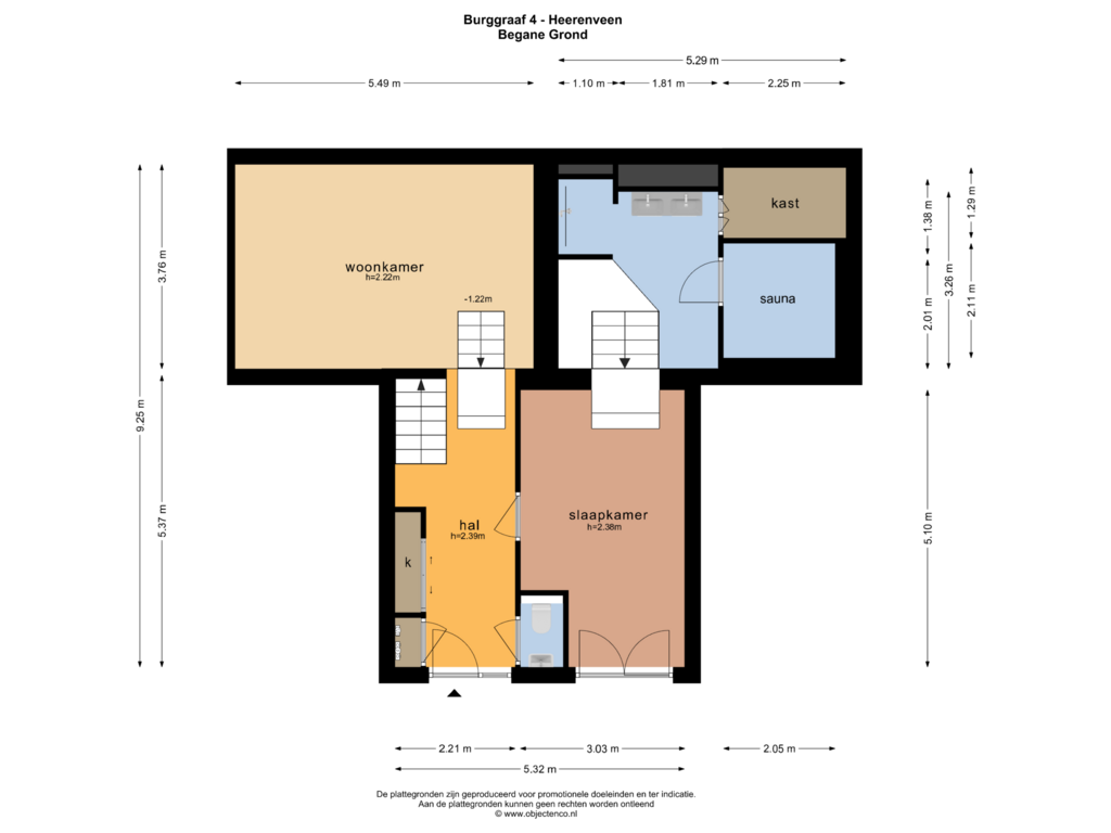 Bekijk plattegrond van BEGANE GROND van Burggraaf 4