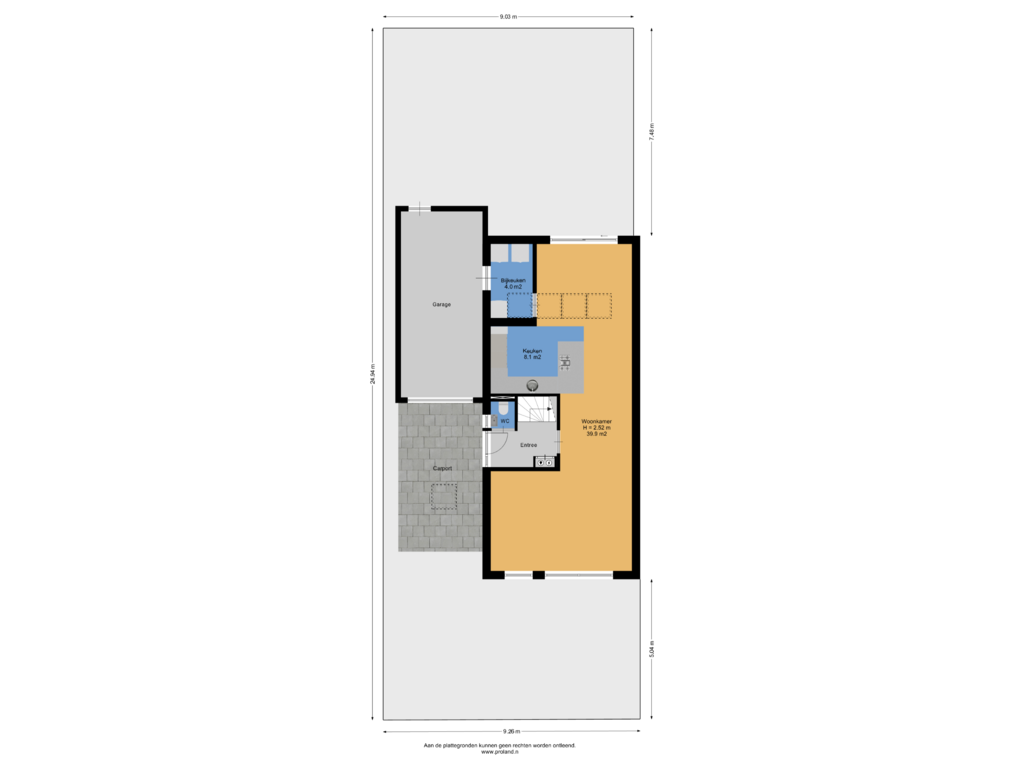 Bekijk plattegrond van Begane Grond Met Kavel van Bereklauw 27