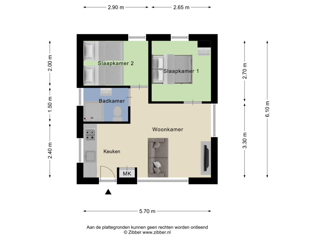 View floorplan of Appartement of Brabantse Hoeve 9