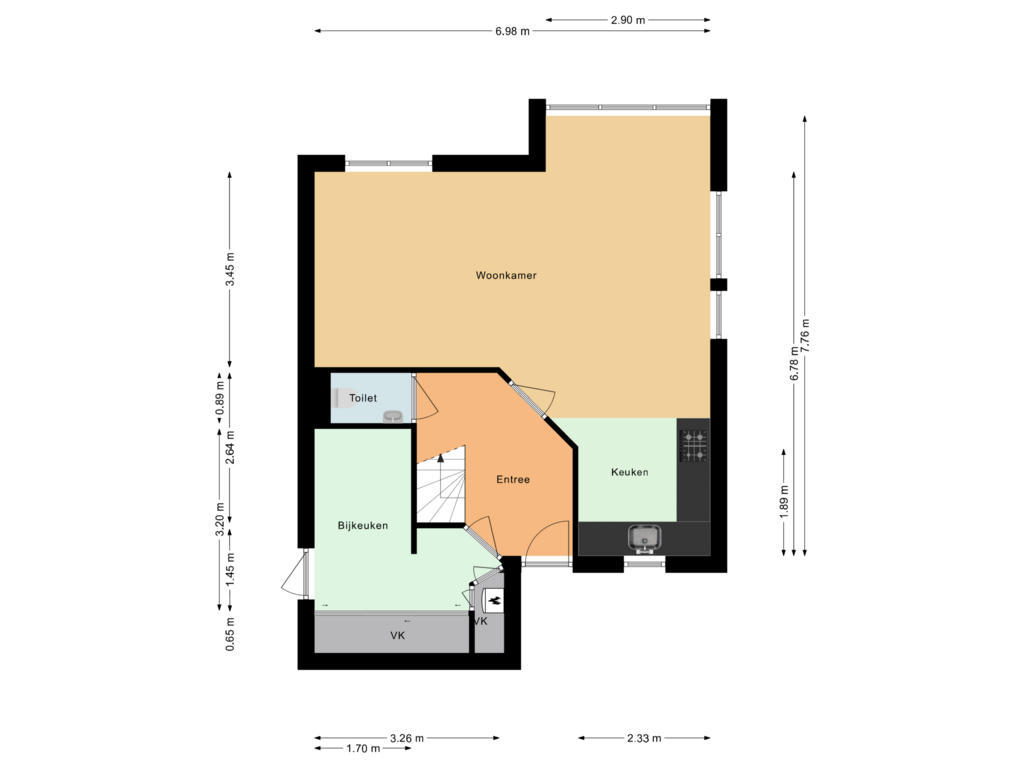 Bekijk plattegrond van Begane grond van Kwartel 14