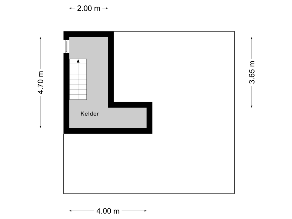 Bekijk plattegrond van Souterrain van Treebeekstraat 59