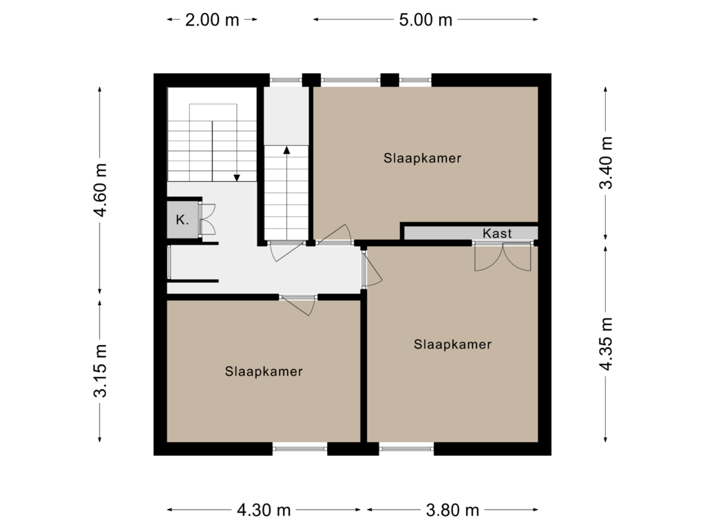 Bekijk plattegrond van Verdieping 1 van Treebeekstraat 59