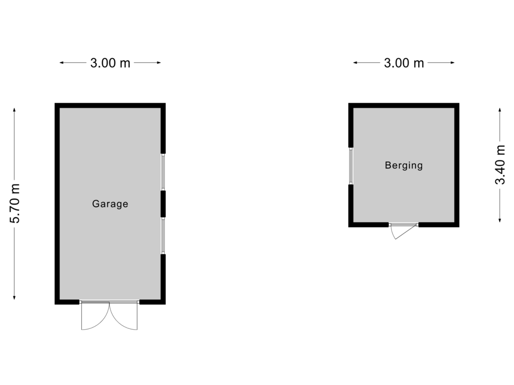 Bekijk plattegrond van Garage en berging van Treebeekstraat 59