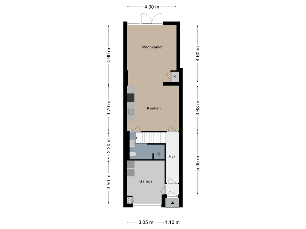 Bekijk plattegrond van Begane grond van Churchillstraat 19