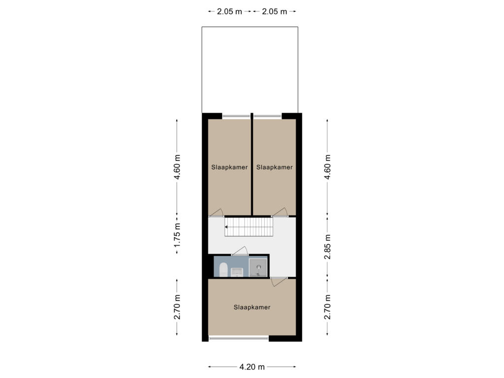 Bekijk plattegrond van Verdieping 2 van Churchillstraat 19