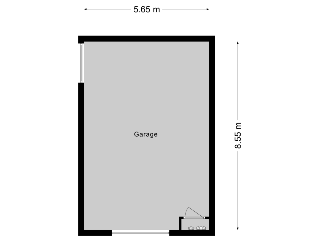 View floorplan of Garage of Heerenweg 138