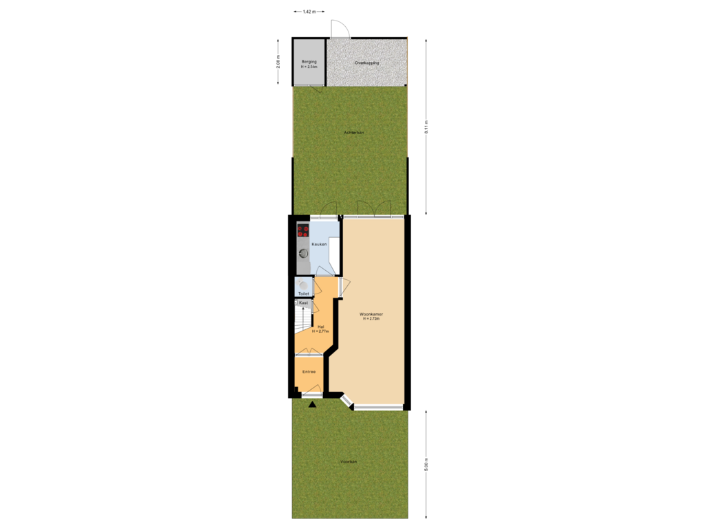 Bekijk plattegrond van Situatie van Bernard de Waalstraat 41