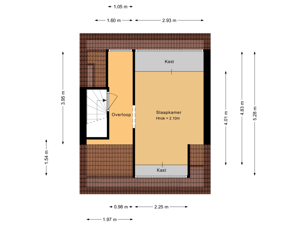 Bekijk plattegrond van 2e verdieping van Bernard de Waalstraat 41