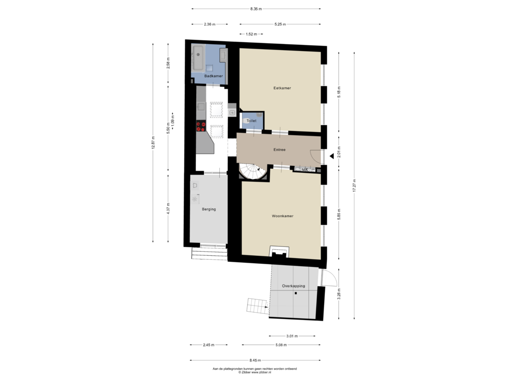 Bekijk plattegrond van Begane Grond van Minstraat 1