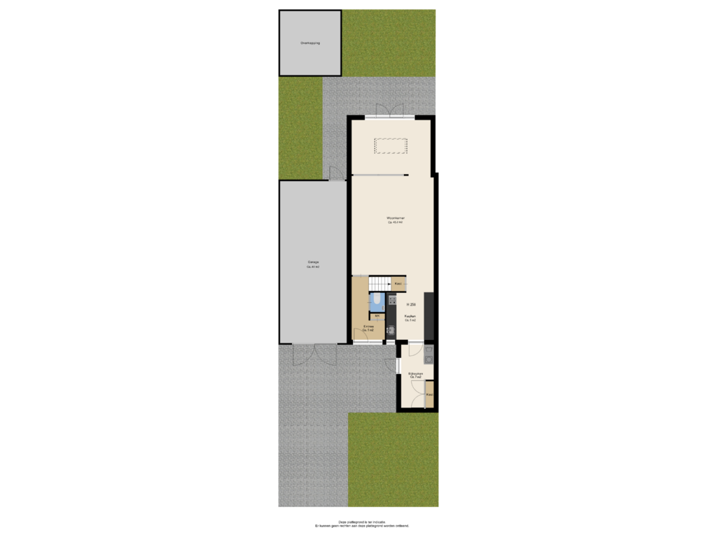 Bekijk plattegrond van Begane grond + tuin van Zetveld 13