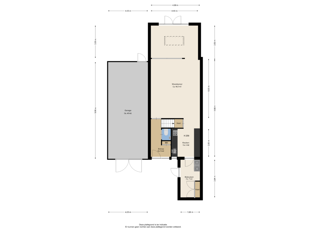 Bekijk plattegrond van Begane grond van Zetveld 13