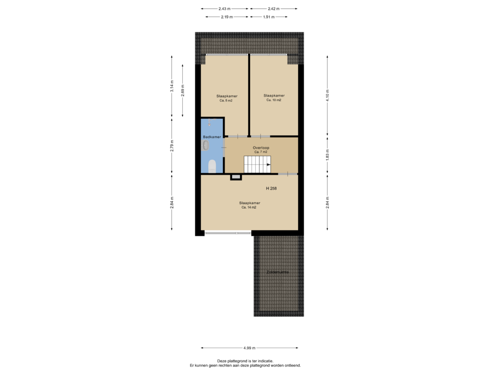 Bekijk plattegrond van Eerste verdieping van Zetveld 13