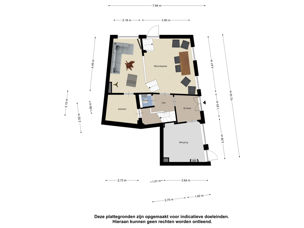 Bekijk plattegrond van Begane Grond van Assendelftstraat 2-A