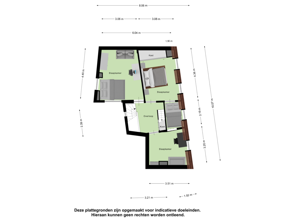 Bekijk plattegrond van Tweede Verdieping van Assendelftstraat 2-A