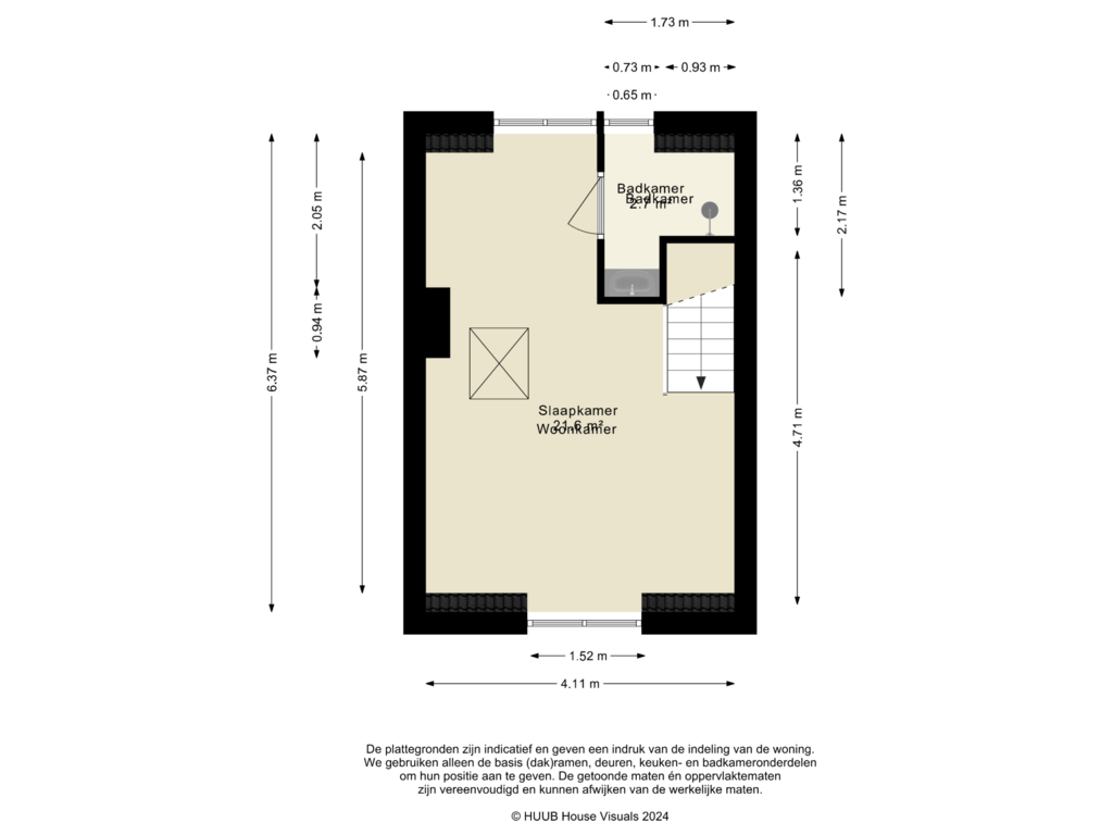 View floorplan of 1e Verdieping of Groeneweg 112