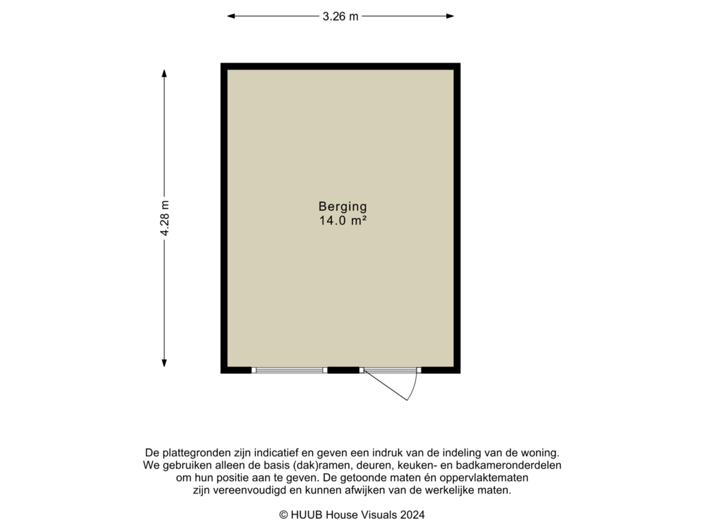 View floorplan of Berging of Groeneweg 112