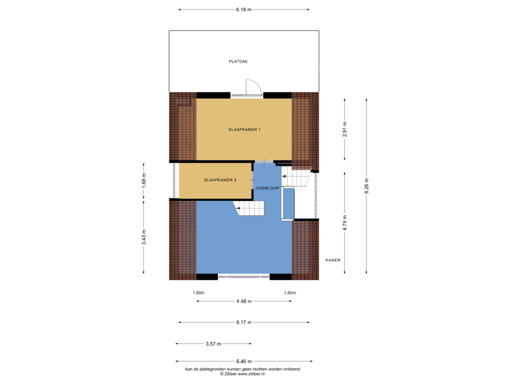 View floorplan of Eerste verdieping of Hoofdstraat 166