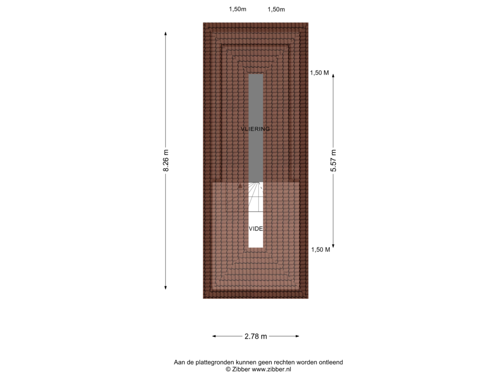 View floorplan of Zolder of Hoofdstraat 166