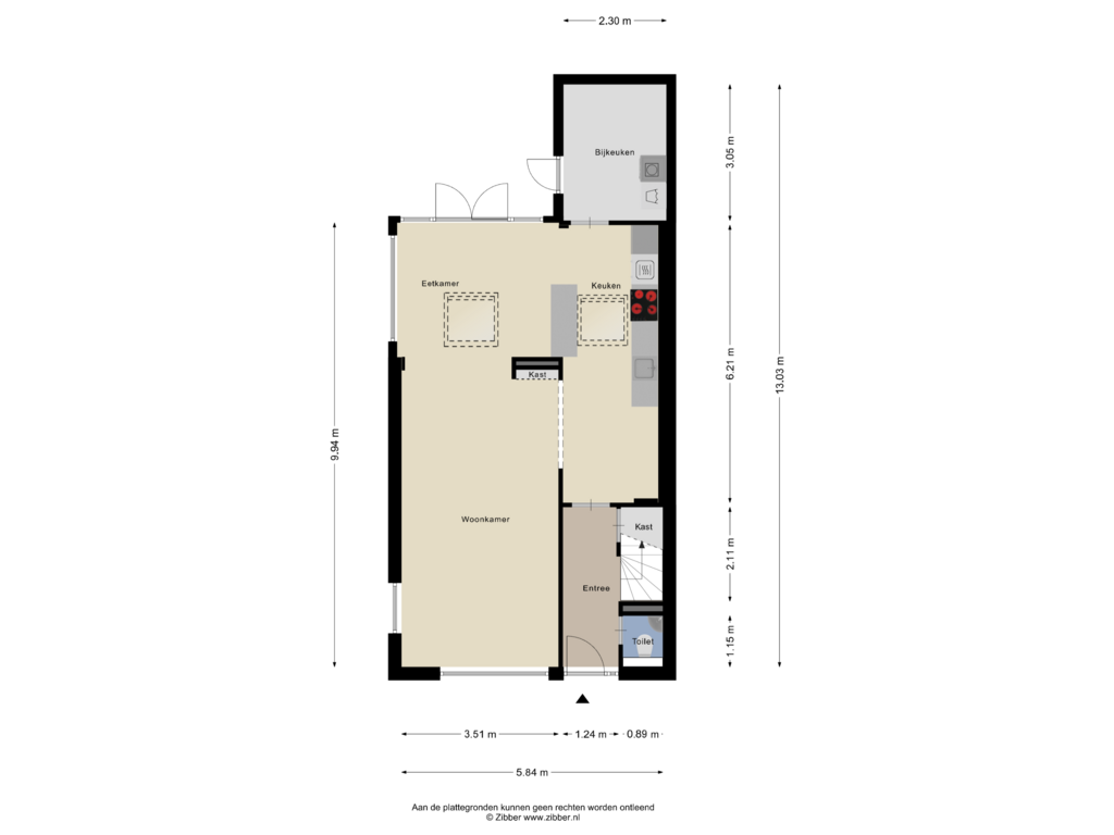 Bekijk plattegrond van Begane grond van De Achterhorst 22