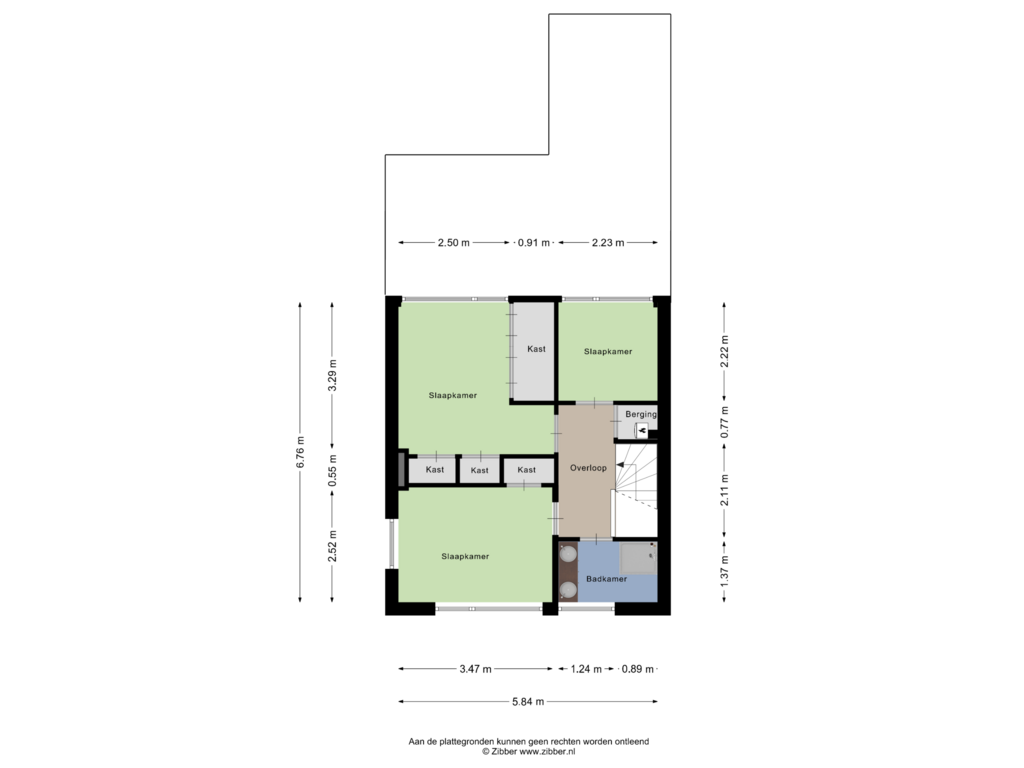 Bekijk plattegrond van Eerste verdieping van De Achterhorst 22